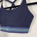 SoulCycle SOUL by  Women's Navy Embroidered Trim Sports Bra Size S Photo 2