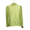 J. McLaughlin  Quilted Sweater Jacket Silk Lime Green Size Small Photo 1