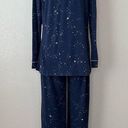 The Moon Soma Celestial and Star Printed Lounge Shirt Pants Set Photo 1