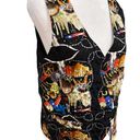 Nicole Miller Vintage  Printed Vest Cowboy Rodeo Western Silk Black Size Large Photo 2