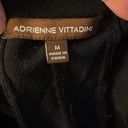 Adrienne Vittadini  medium black heavier cardigan with gold triangle/oval beads - Photo 2