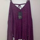 Chaser NWT  Maroon Gold Glitter Blouse Photo 0