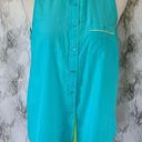 Worthington JCPenney teal silk blend button down size large Photo 0