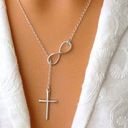 infinity Women Fashion Silver  Cross Pendant Chunky Choker Necklace ( 5/20$ ) Photo 0