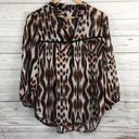 Ro & De  Sheer Animal Print Blouse Photo 0