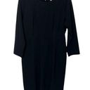 J.Crew  Dress Long Sleeve Zip-Up Ponte Sheath Black Women’s Size 8 Photo 0