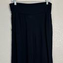 Three Dots  Black Beachy Boho Elastic Waist Wide Leg Summer Pants Photo 2