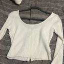 Full Tilt Long sleeve cropped, zip up knit top Photo 3