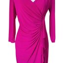 Black Label Magenta Cocktail Bridesmaid Hoco V Neck Dress. Size 2. NWOT. . Photo 6