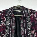 Coldwater Creek  Sz 10 Cropped Jacket Blazer Floral Paisley Print m Black Womens Photo 3