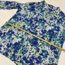 White Stag  Watercolor Long Sleeve Button Up Blouse Top Sz XL 16-18 Blue White Photo 7