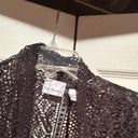 kim rogers Sheer crochet type material cardigan. . Size M. Photo 3