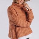 Free People  Fluffy Fox Chunky Wool Alpaca Blend
Turtleneck Sweater Papaya Sz XS Photo 3