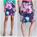 Kate Spade  Pink Purple Barry Abstract Watercolor Tie Dye Pencil Skirt Size 14 XL Photo 2