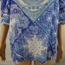 Hale Bob  Iliana Off the Shoulder Printed Top Blouse Boho Floral Crochet NEW NWT Photo 6