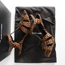 Saint Laurent  YSL Tribute 105mm Leopard-Print Calf Hair Open Toe Pumps New 39.5 Photo 10