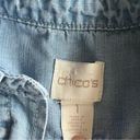 Chico's chico’s denim shirt size 1 Photo 5