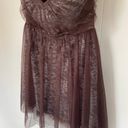 Alfred Angelo strapless formal dress brown lace women’s size 12 prom dance Y2K Photo 12