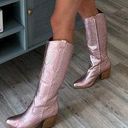 Gianni Bini Pink Metallic Boots Photo 0