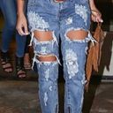 One Teaspoon  Jeans Trashed Freebird Distressed Ripped Skinny Crop Zip Ankle 26 Photo 3