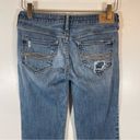 Abercrombie & Fitch  Distressed Mid Rise Bootcut Blue Ripped Jeans Size 24 Photo 6