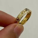 Michael Kors Gold-Tone Brass Logo Band Ring Size 8 Photo 3