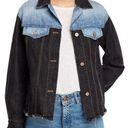 Rebecca Taylor  BLACK/INDIGO Colorblock Denim Jacket Size Medium M NWT Photo 0