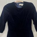 Oscar de la Renta Vintage  Blue Velvet Dress Size 10 US Photo 2