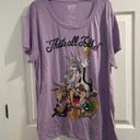 Looney Tunes  Purple Scoop Neck Short Sleeve Characters Graphic Tee Shirt Top Photo 0