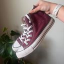 Converse Maroon High Tops Sz 9 Photo 2