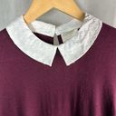 Ted Baker  Ohlin Mixed Media Layered Look Oxblood Sweater Size US 8 Photo 5