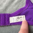 Second Skin Vintage Lilyette Bra 34C  Satin Sheer Lace Purple Unlined 878 USA Photo 9