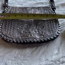 Patricia Nash  Bi-Fold Purse 100% Leather Vintage Leather Floral Bright Silver Photo 10