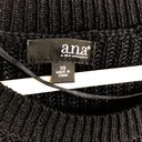 a.n.a . Black Short Sleeve Scoop Neck Chunky Knit Sweater Top Pullover Size XS Photo 2