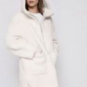 ZARA NEW  Ecru White Oversized Fleece Coat Jacket Photo 5