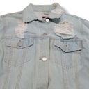 Boom Boom Jeans Jacket Size Medium Distressed Destroyed Jean Jacket Ripped Denim Jacket Photo 3