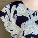 Natori  Shibori Floral - Fluid Crepe Drape Dress Photo 5