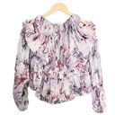 IRO NWT  Jozefa Abstract Print Cut-Out Ruffle Pleated Blouse Women’s Size 6 US Photo 3