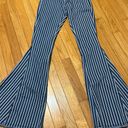 Altar'd State Striped Denim Flare Pants Photo 0