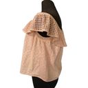 Rebecca Minkoff  Coral Ruffles Off Shoulder Blouse light Pink Size Small Photo 4