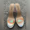 JustFab  Women 8.5 Hanna Transparent Iridescent Heeled Shoes Sandals Photo 2