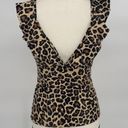 Beachsissi Leopard Ruffle V Neck Tummy Control Tank Swimsuit Size Medium Photo 1