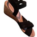 St. John’s Bay  8.5  wedge heel black ankle strap cross toe shoes Photo 3