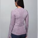 Lululemon  Swiftly Tech Long Sleeve Crew Size 4 Space Dye Heathered Purple Fog Photo 5