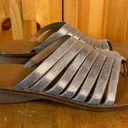 Paul Green  Strappy Sandal Pewter Leather Size 39/7.5 Photo 2