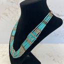 American Eagle  Outfitters Turquoise color beaded necklace and Turquoise earrings Photo 6