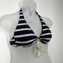 Robin Piccone  Abi Stripe Indigo Halter Bikini Top Photo 2