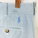 Polo  Ralph Lauren Pinstripe Cotton Chino Shorts Blue White Size 2 Photo 3