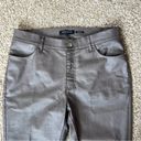 Lafayette 148 NY Grey Silver Metallic Thompson High-Waisted Stretch Jeans 6 Photo 4