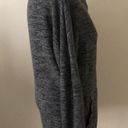 12PM by Mon Ami  Fleece Tunic athleisure shirt top marled gray small cowl neck Photo 2